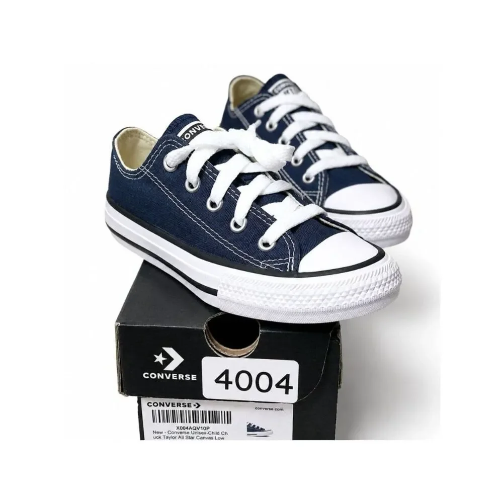 Converse Chuck Taylor All Star Navy Kids 11C Low Top Sneakers X004AQV10P NIB